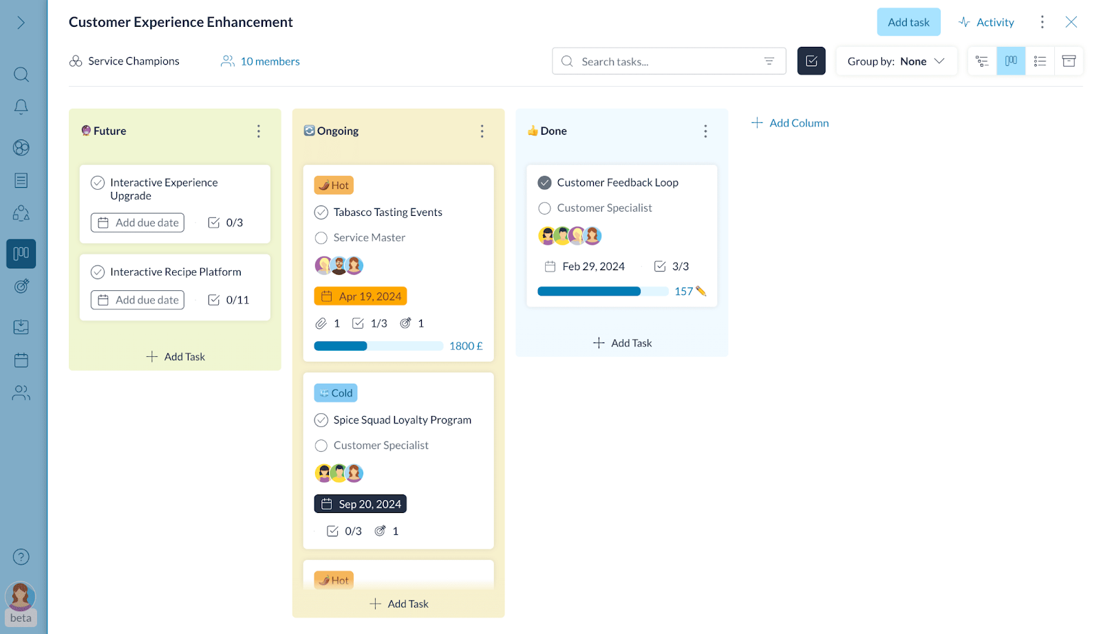 Tableau Kanban sur Holaspirit pour améliorer la gestion des tâches et des projets