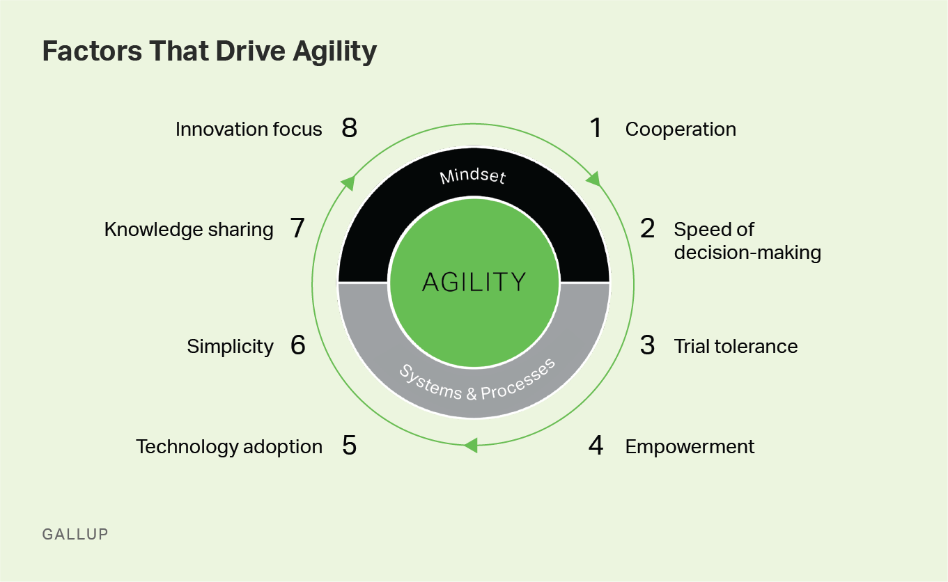 Les 8 leviers de l’agilité organisationnelle selon Gallup