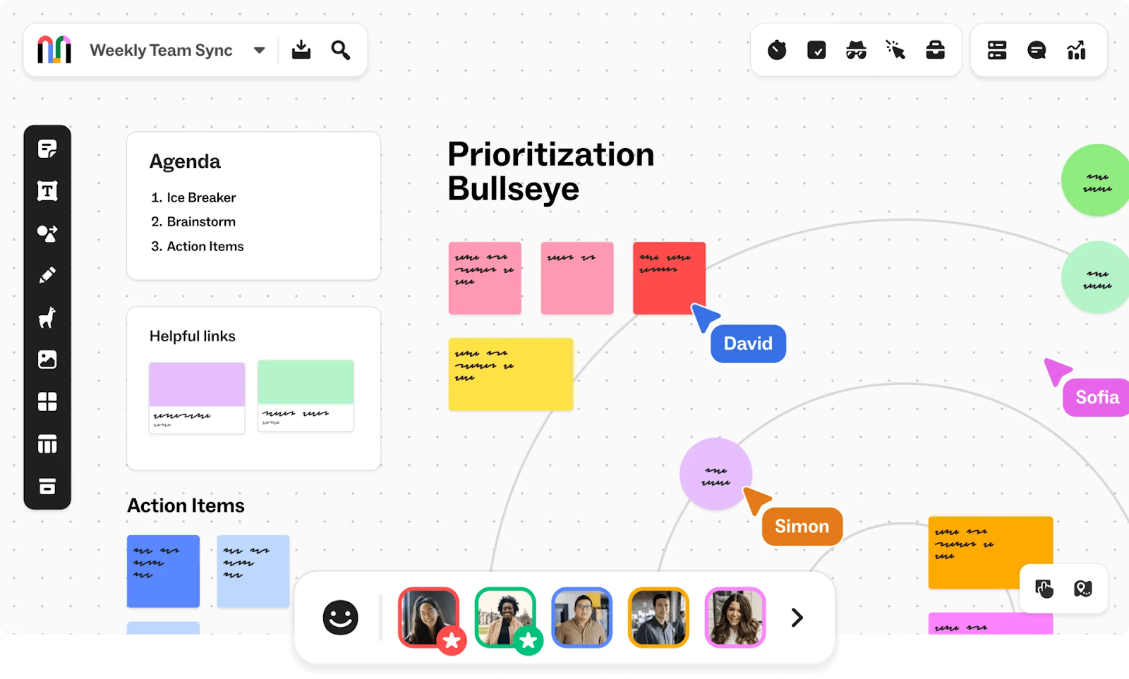 L'interface de Mural propose des fonctionnalités de visualisation pour la collaboration et la prise de décision en équipe