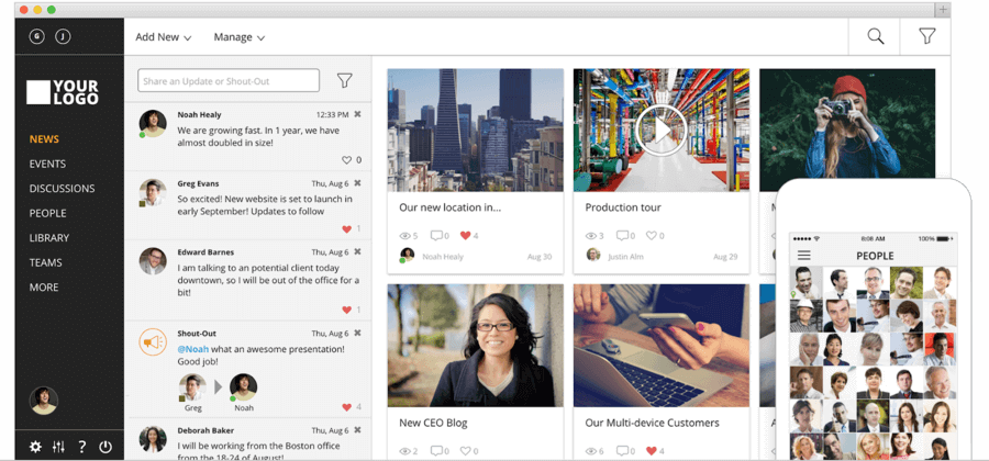 Jostle interface