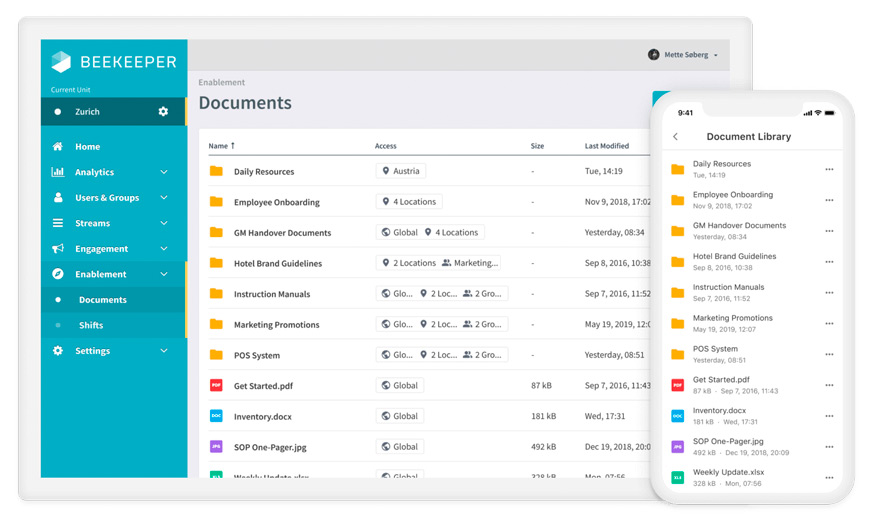 Talkspirit - Beepkeeper interface