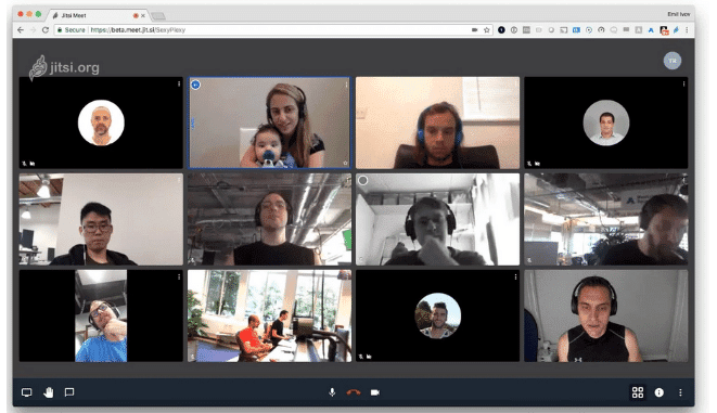Jitsi Meet interface
