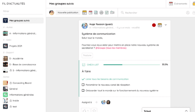 Talkspirit project management