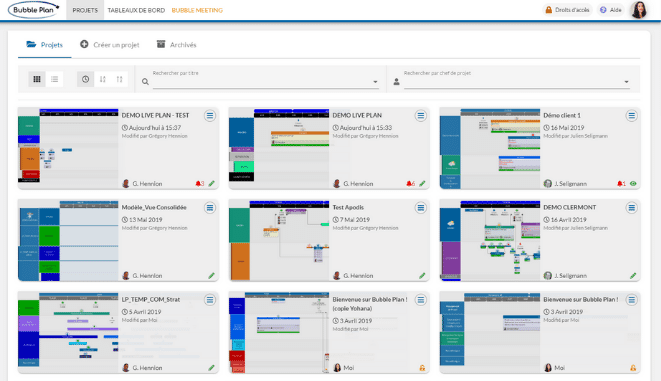 Bubble Plan project management
