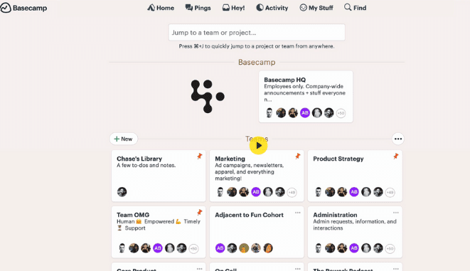 Basecamp project management