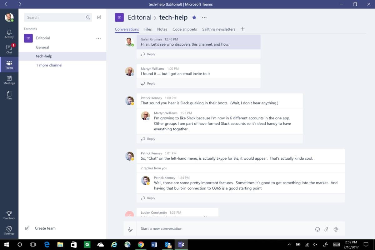 teams interface