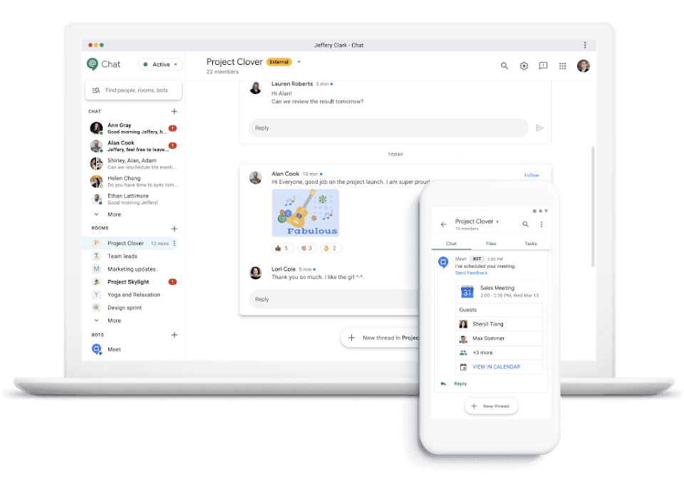google chat interface