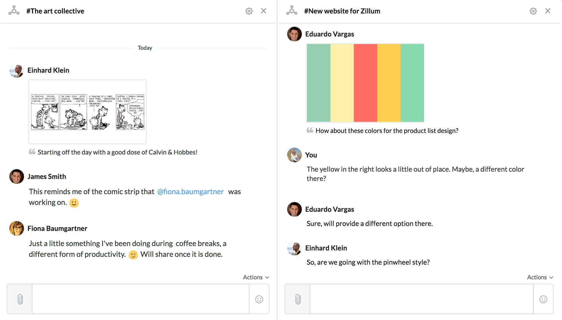 zoho connect interface