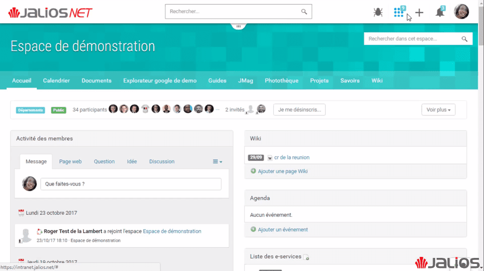 Jalios interface