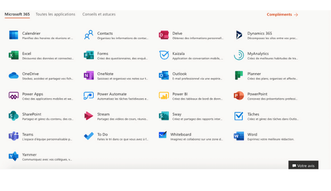 Microsoft 365 interface