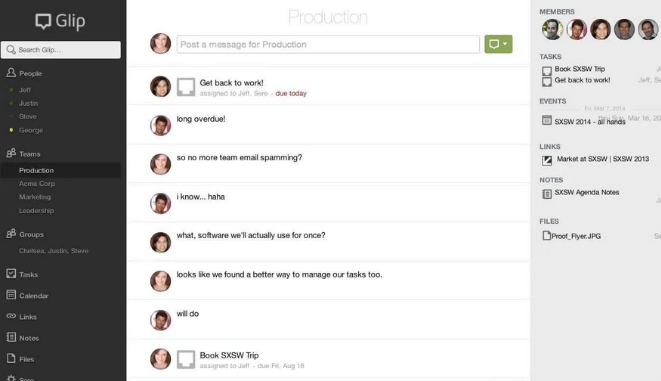 Glip team communication