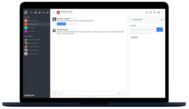 Rocket Chat team communication