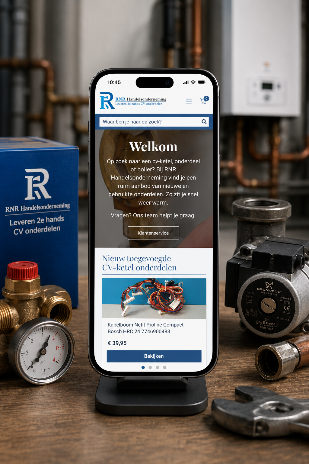Ontwikkeling van webshop, branding, koppelingen en structureel technisch onderhoud voor een groeiende handelsonderneming.