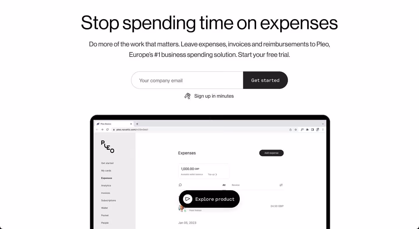 An image of the homepage hero on desktop