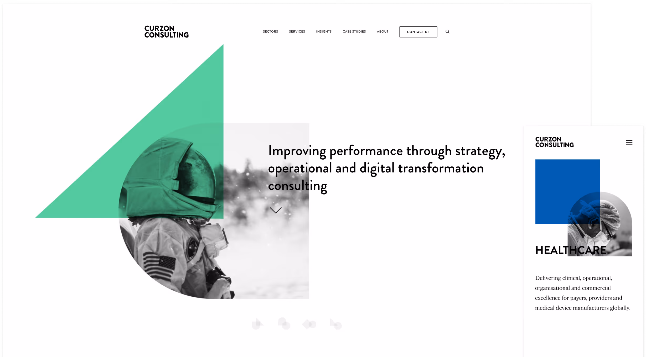 Screenshot of the Curzon Consulting website