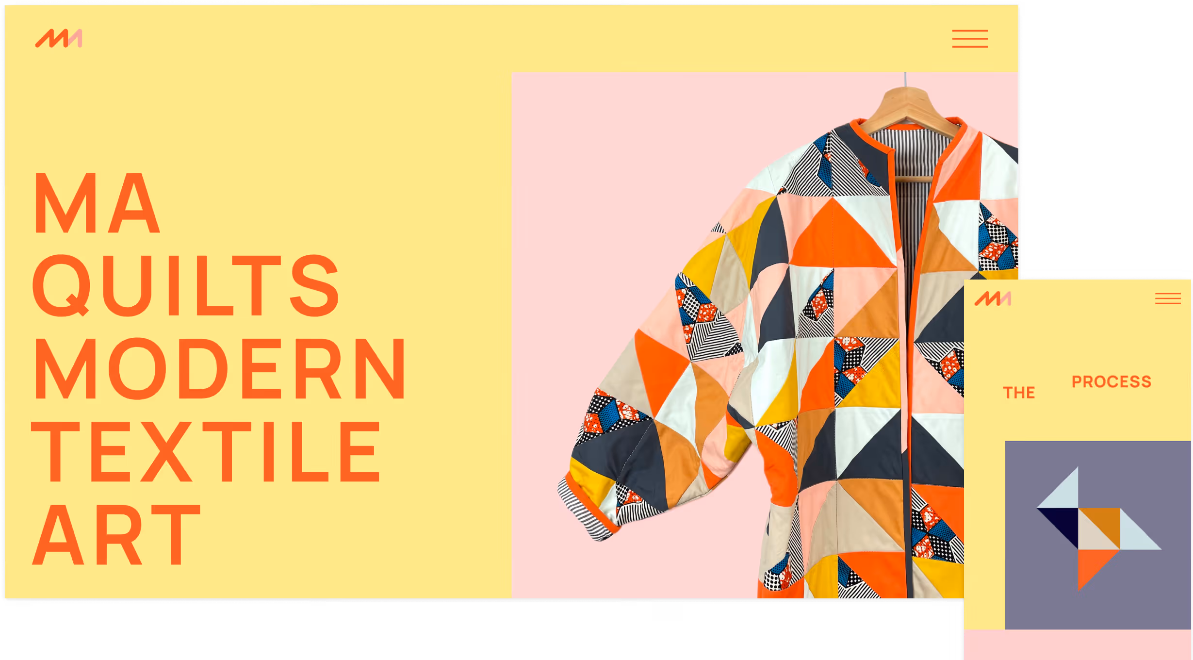 Screenshot of the MA Quilts website