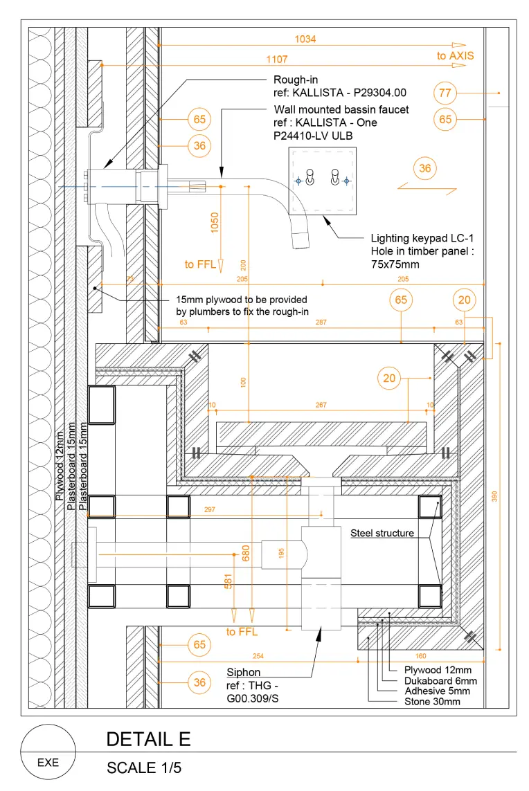 Image d'illustration pour le service conception technique, qui représente un plan détaillé d'un appartement