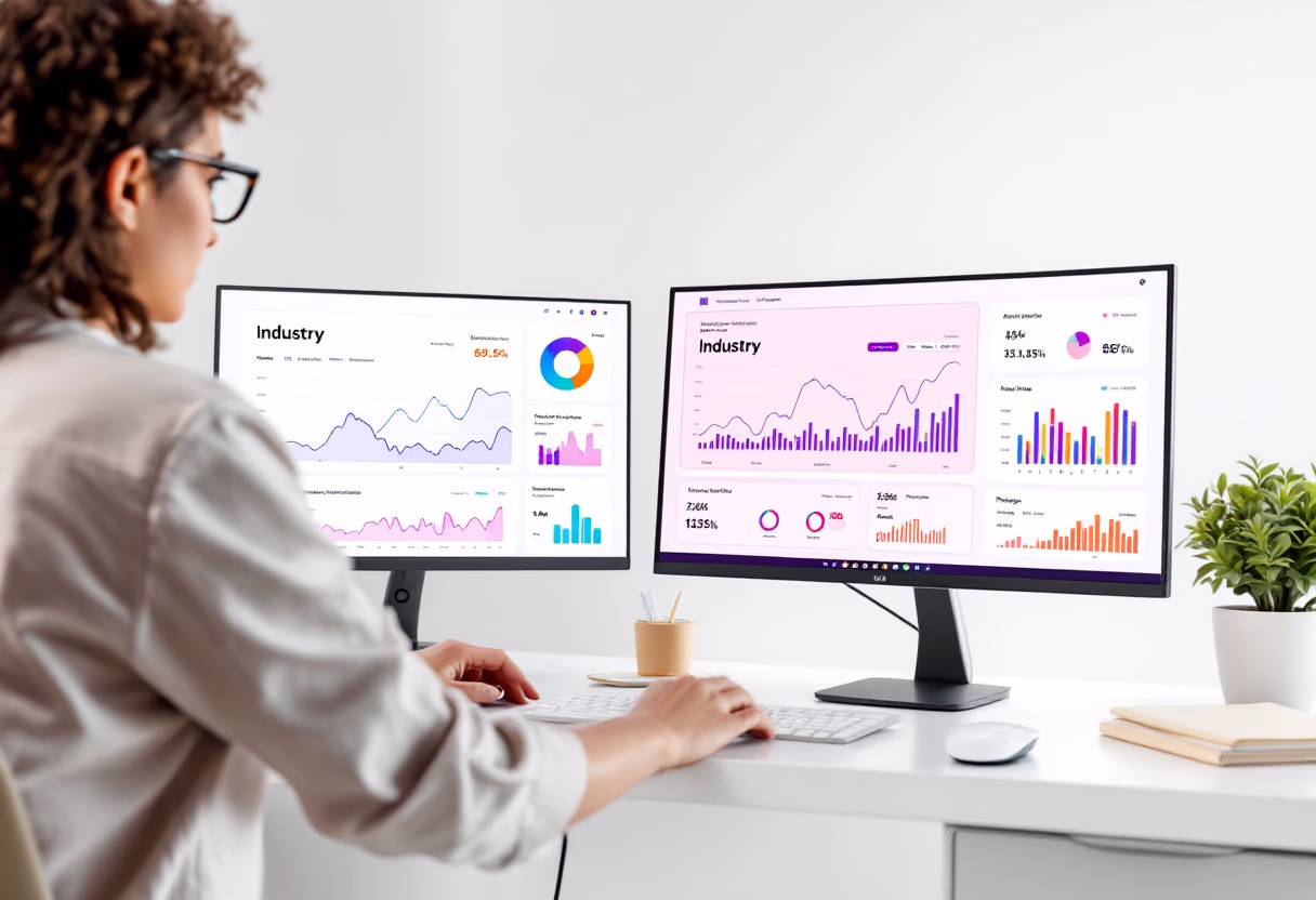 image of industry analysis for a data analytics and business intelligence website