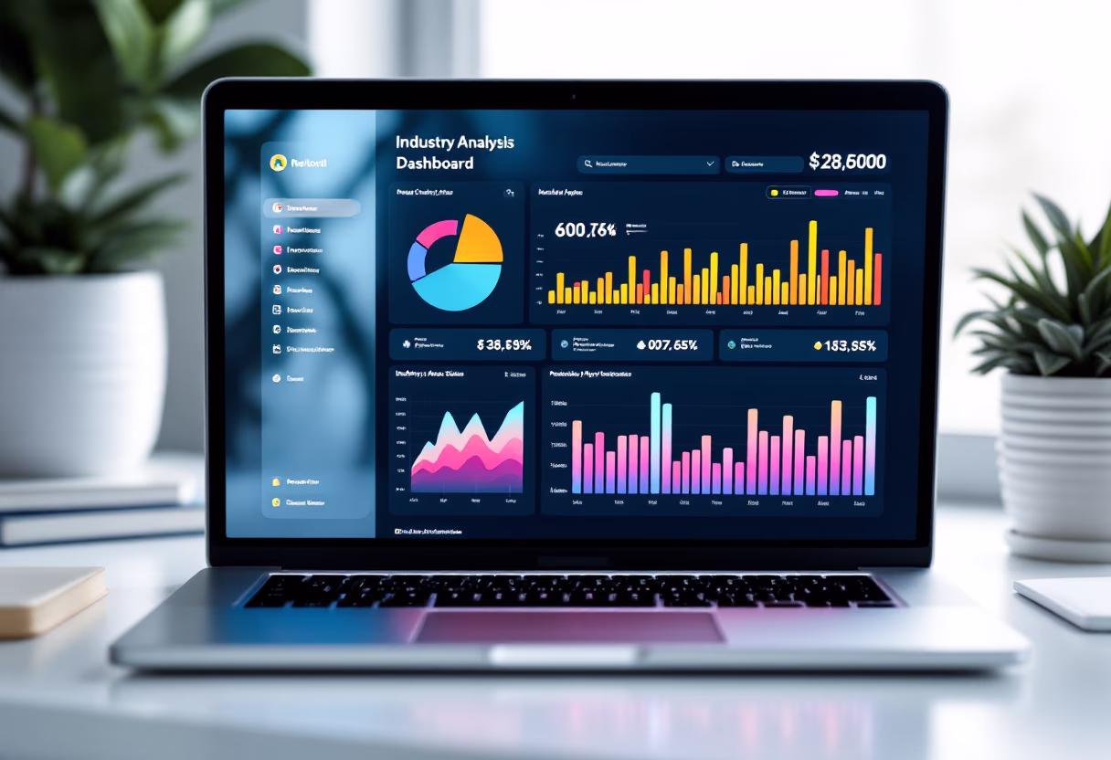 image of industry analysis for a data analytics and business intelligence website