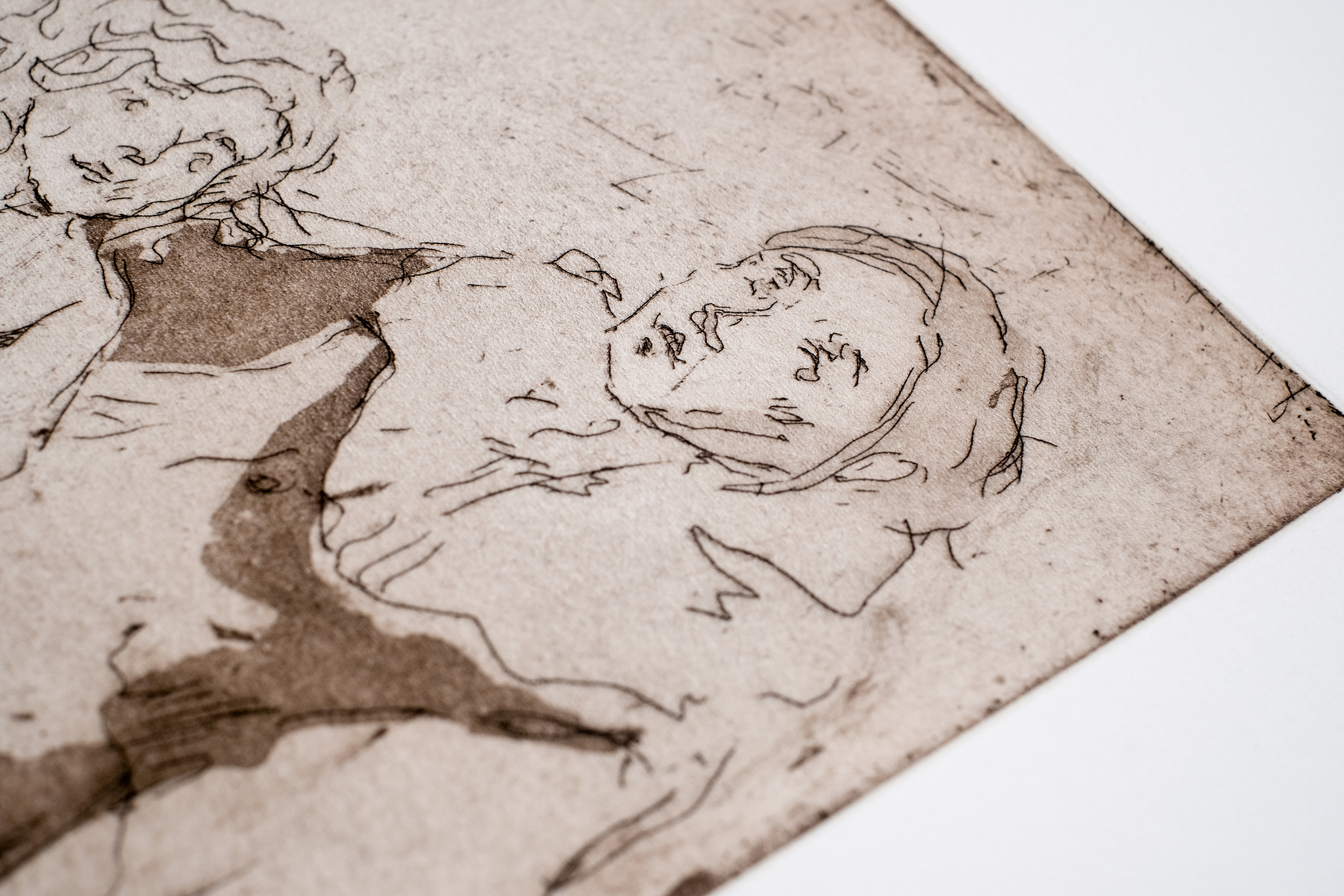 Liorah Tchiprout, You can play to win (detail): the child's upturned face beside the adult's shoulder.