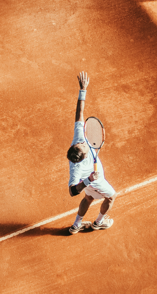 Court de tennis en terre battue