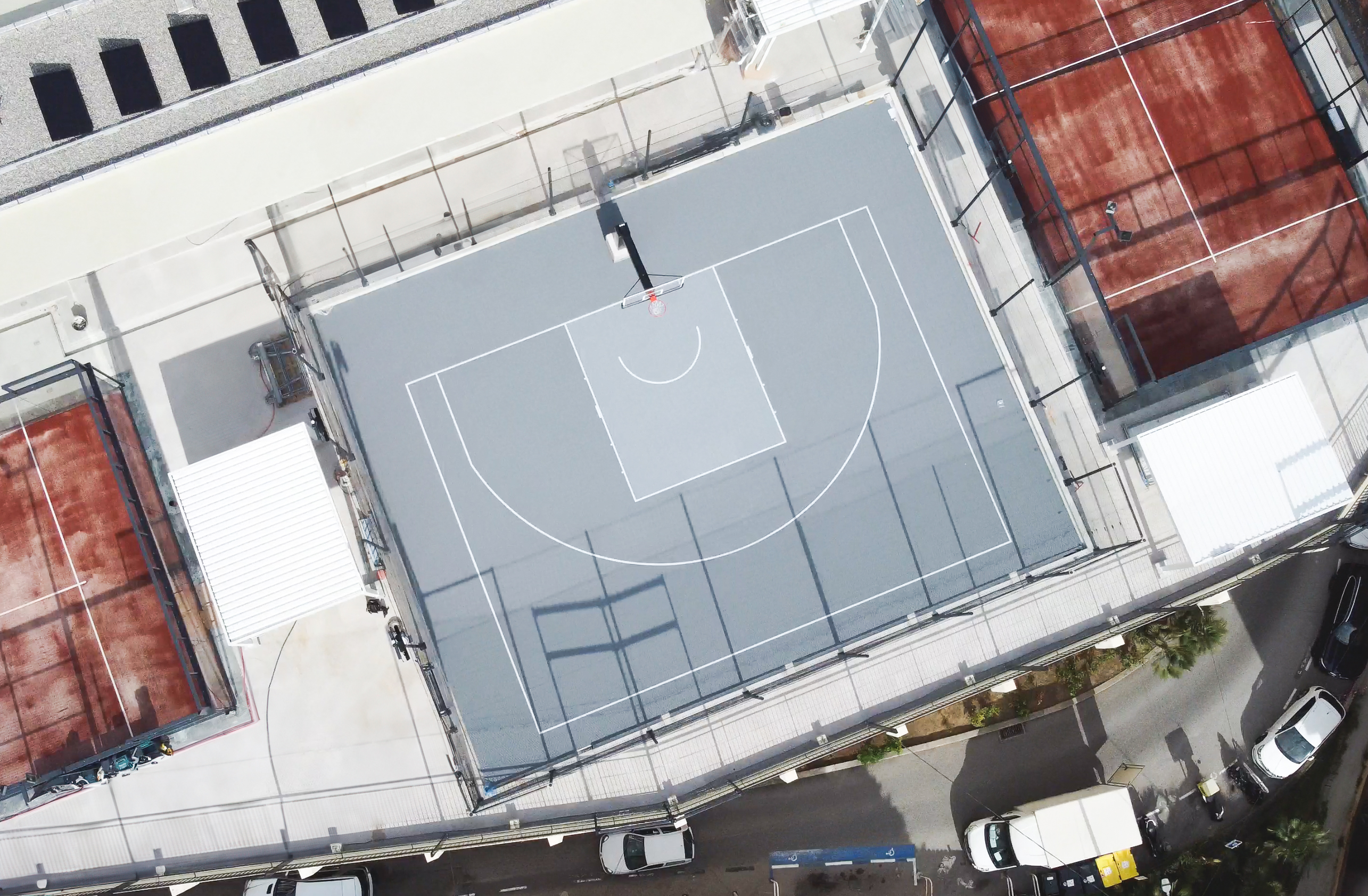 Revêtement sportif pour terrain de basket