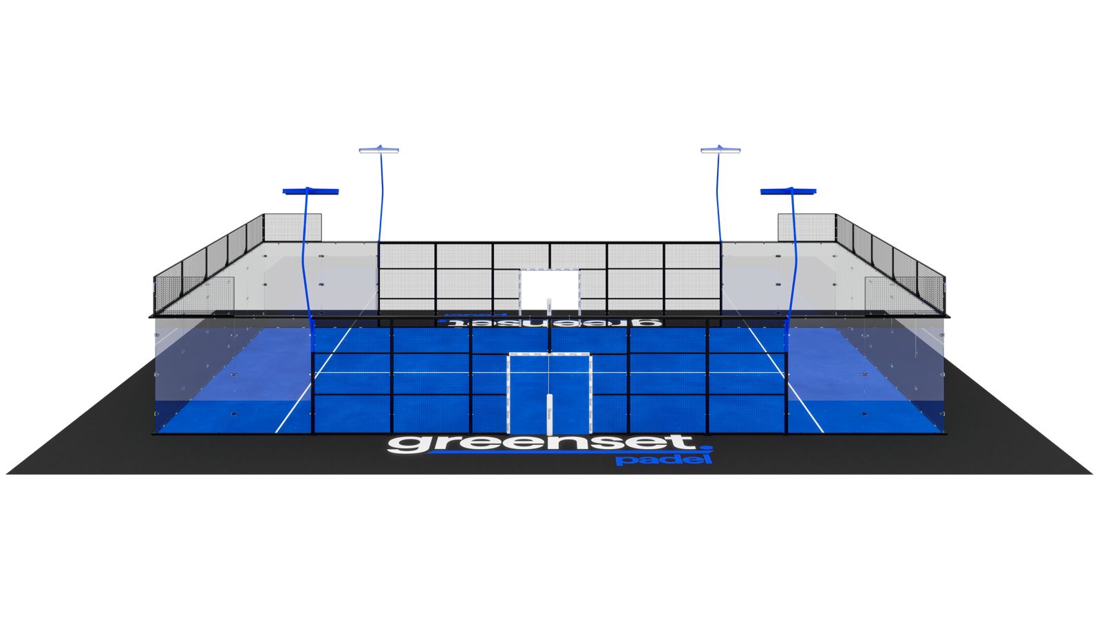 Terrain de padel full panoramique Technic — Terrain en situation