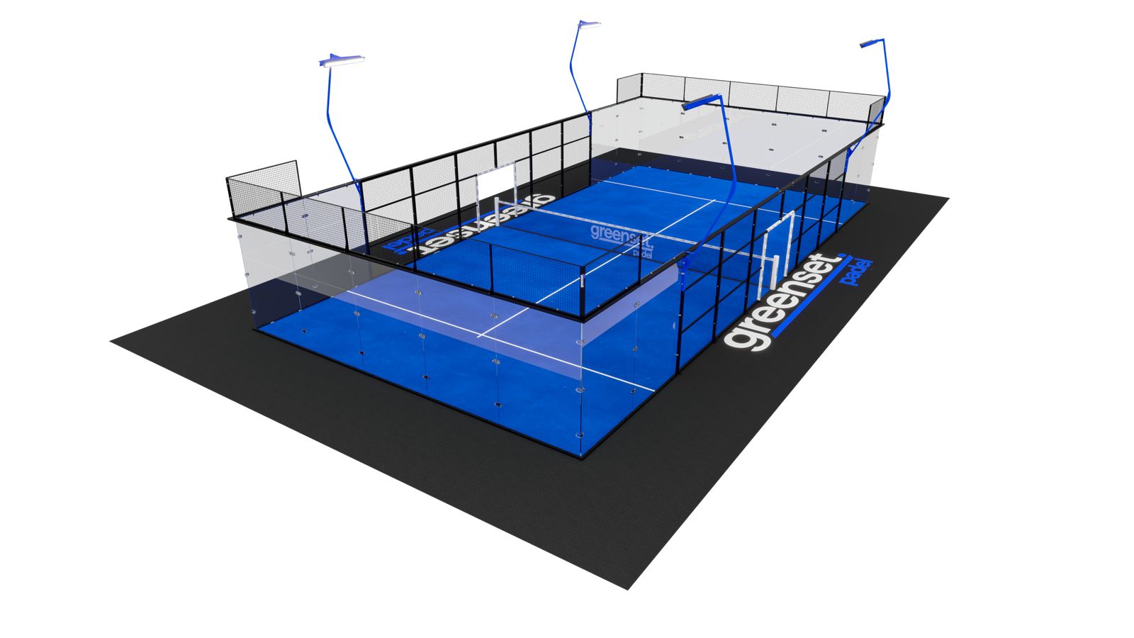 Terrain de padel full panoramique Technic — Structure & vitrages