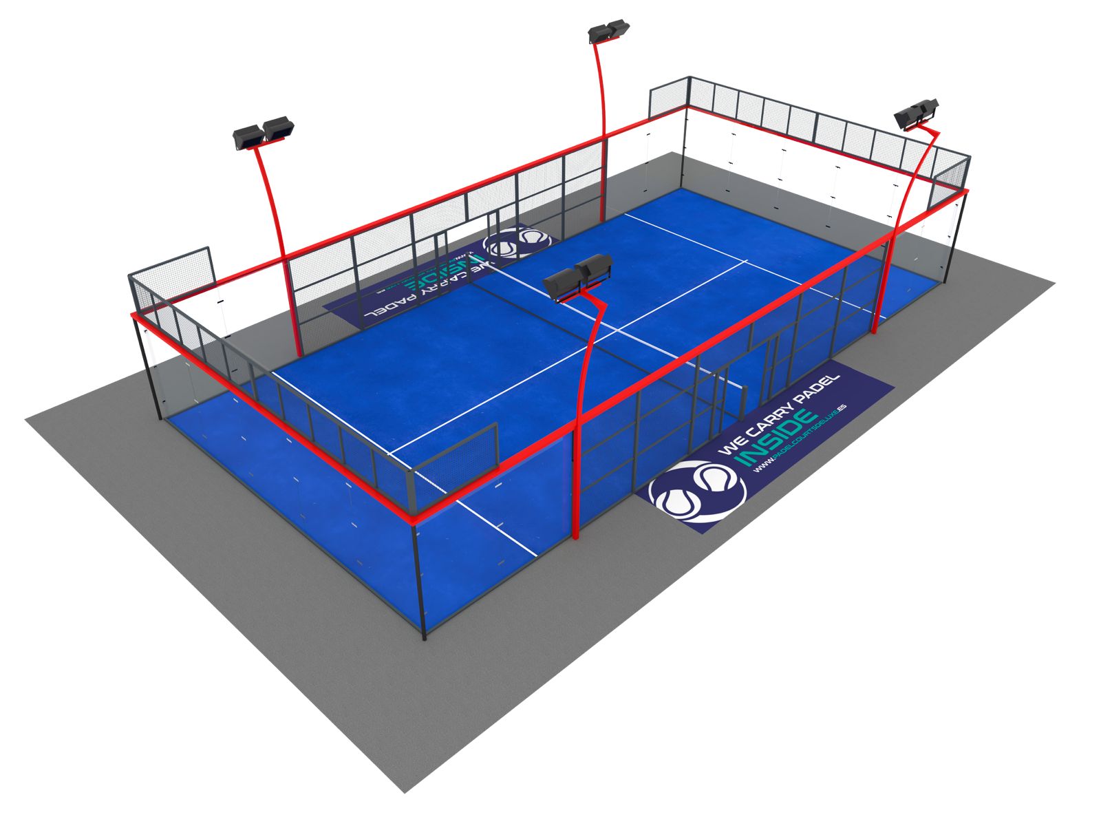 Solution de terrain de padel démontable en situation