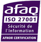Logo Afaq ISO 27001 Sécurité de l'information certification AFNOR.