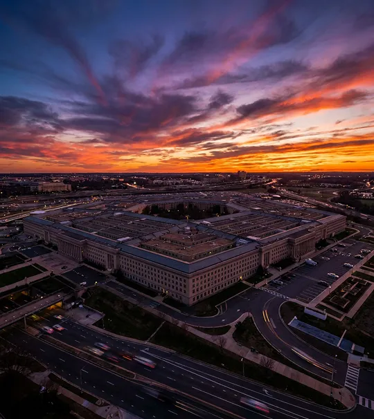The Pentagon at sunset
