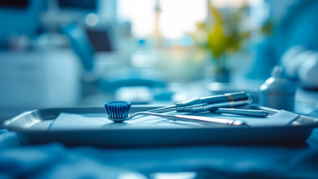 Patient resting comfortably during a root canal appointment
