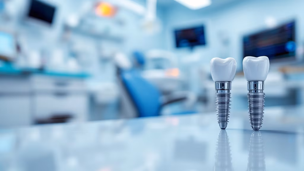 Dental implant replacing an extracted tooth, shown at Sola Dental Spa in Staten Island
