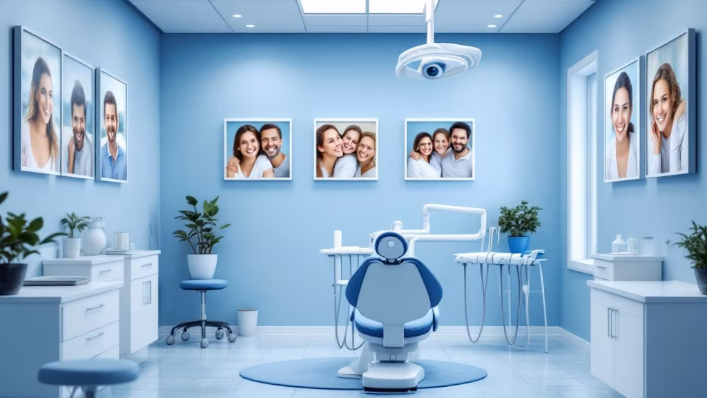 Patient smiling with newly placed braces at a Staten Island dental office