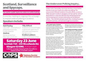 Scotland, Surveillance and Spycops Conference