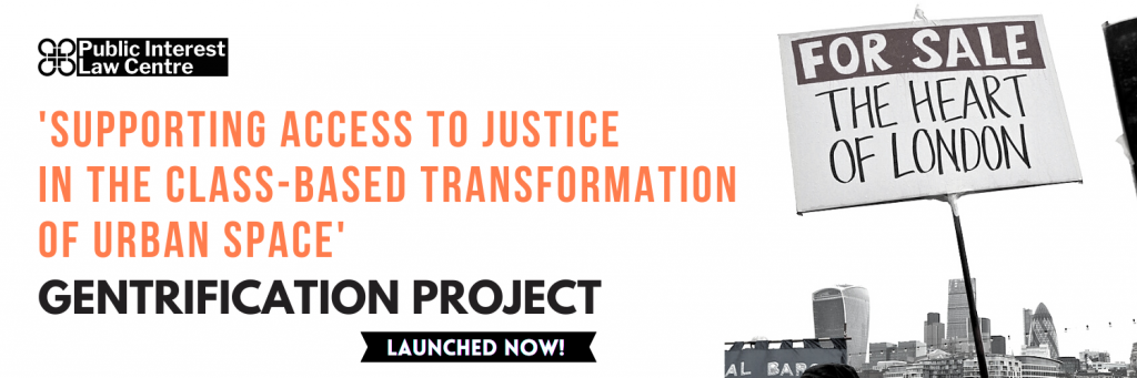 Gentrification project launch: supporting access to justice in the class-based transformation of urban space