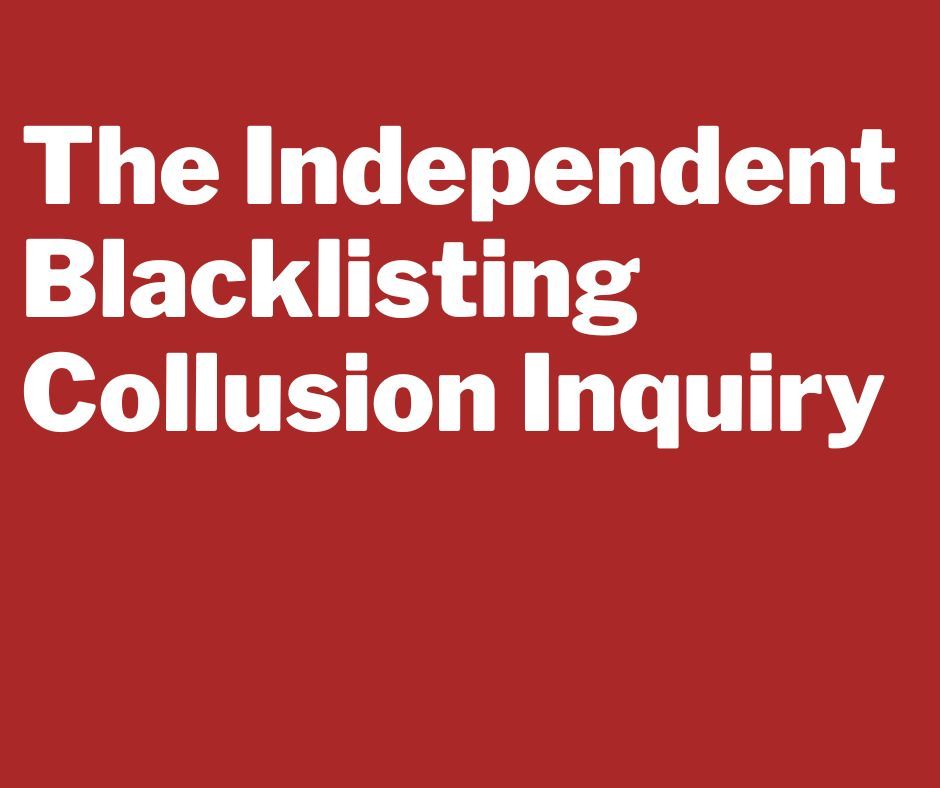 Independent Blacklisting Collusion Inquiry Website Launch