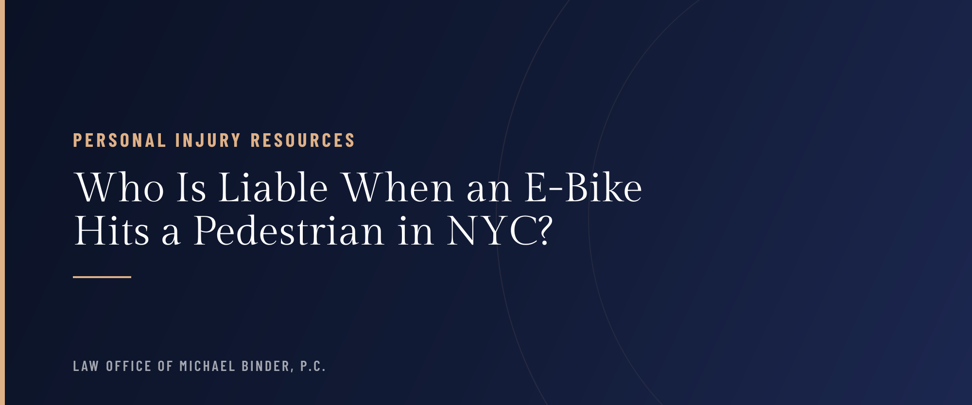 Who Is Liable When an E-Bike Hits a Pedestrian in NYC?