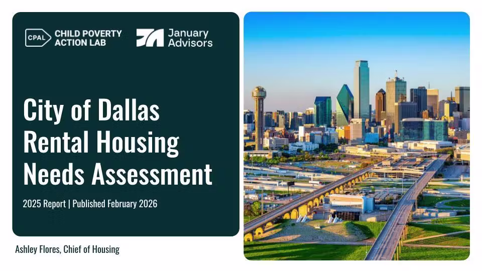 Graphic  of the Rental housing needs assessment with the city of Dallas