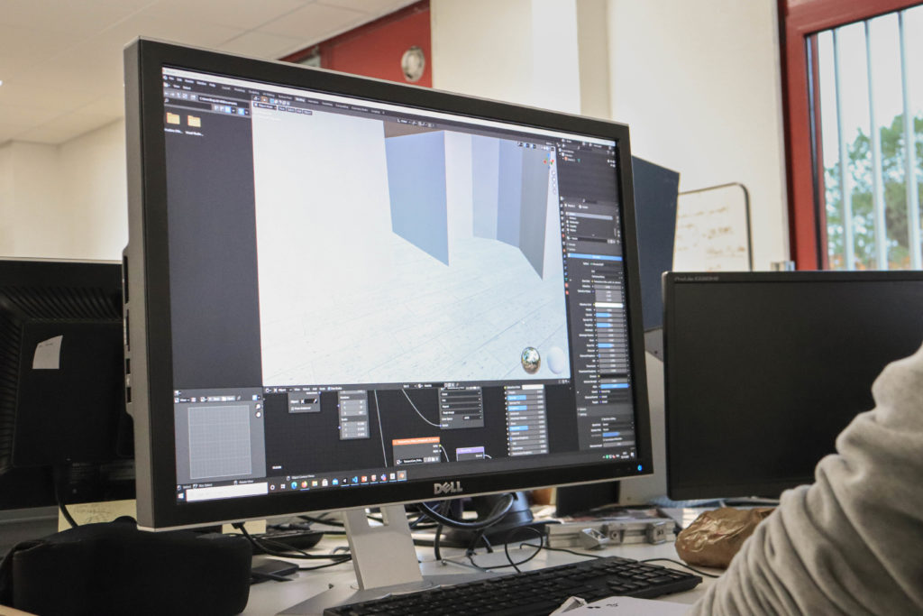 Ingénieur entrain de modéliser sur unity