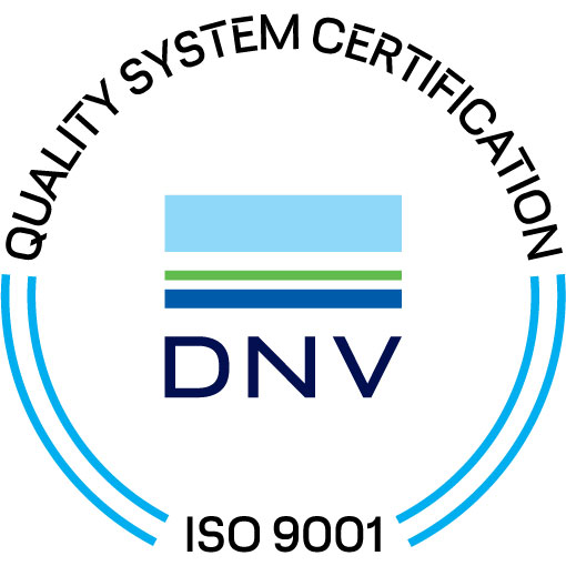 Logo DNV, certificazione ISO 9001