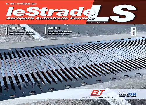 Copertina della rivista Le Strade con un giunto di dilatazione stradale
