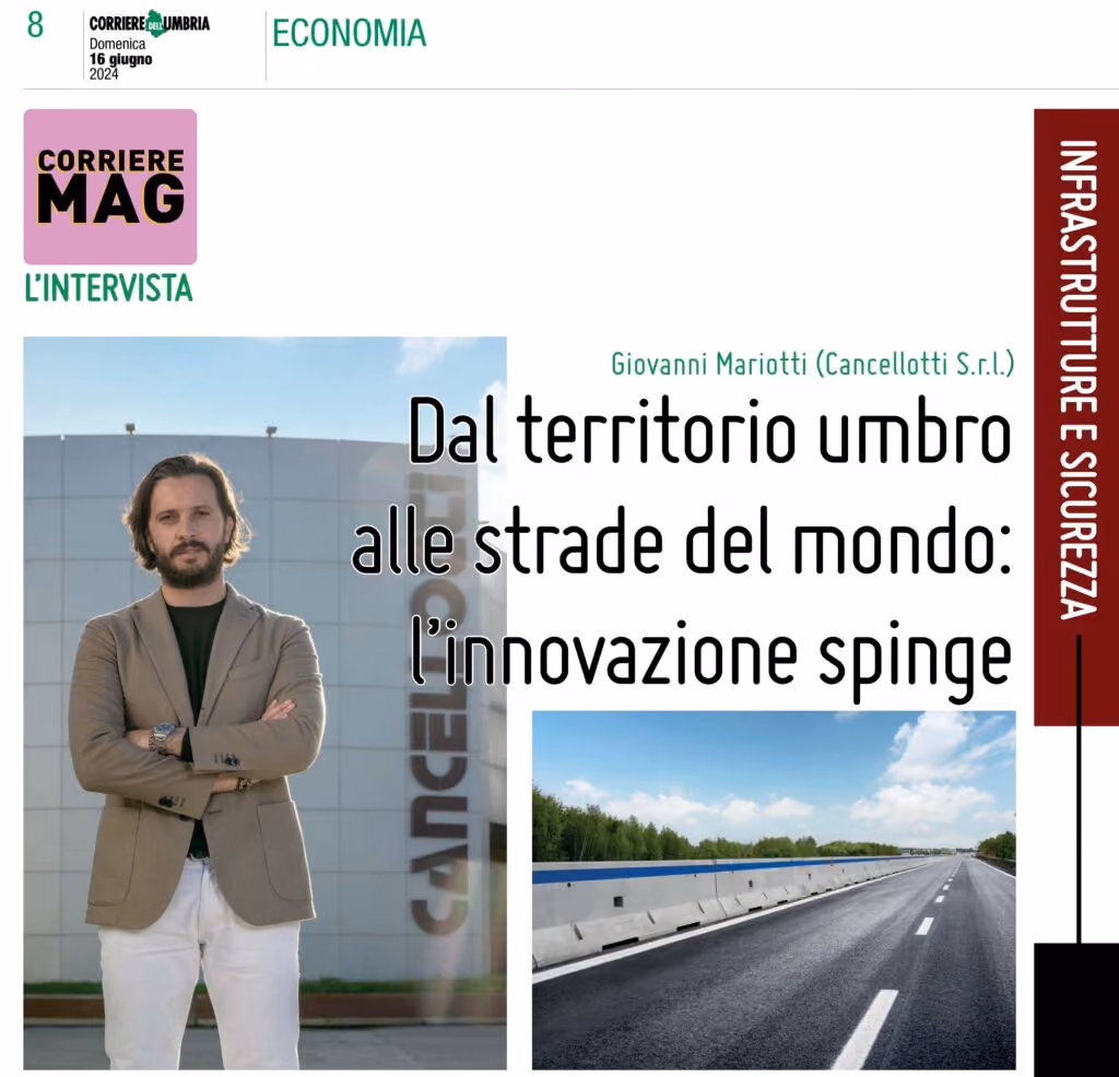 Articolo di Corriere Mag «Dal territorio umbro alle strade del mondo: l'innovazione spinge»