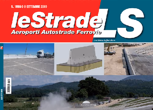 Copertina della rivista Le Strade con una barriera in calcestruzzo