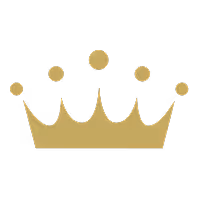 Gold crown decorative stamp icon