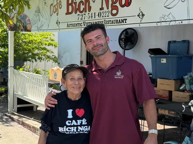 Owner of Cafe BICH NGA, Mrs. Lieng