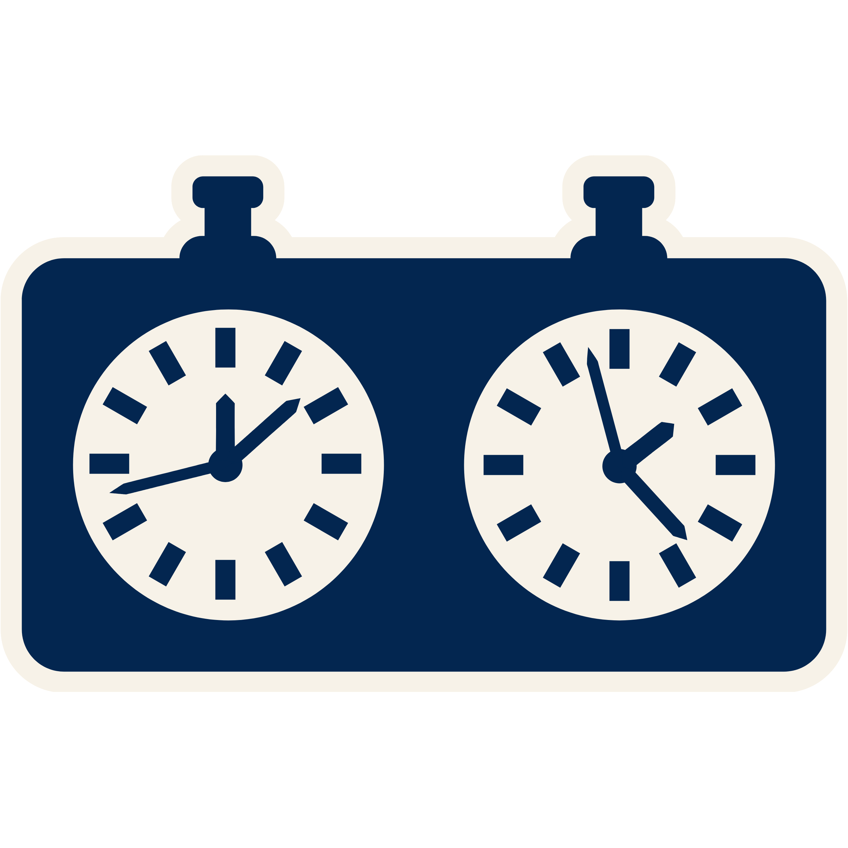 Dark blue and white chess clock showing two round dials with separate time readings.