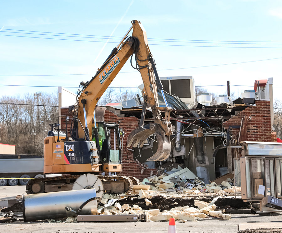 Zemba Companies structural demolition work in progress