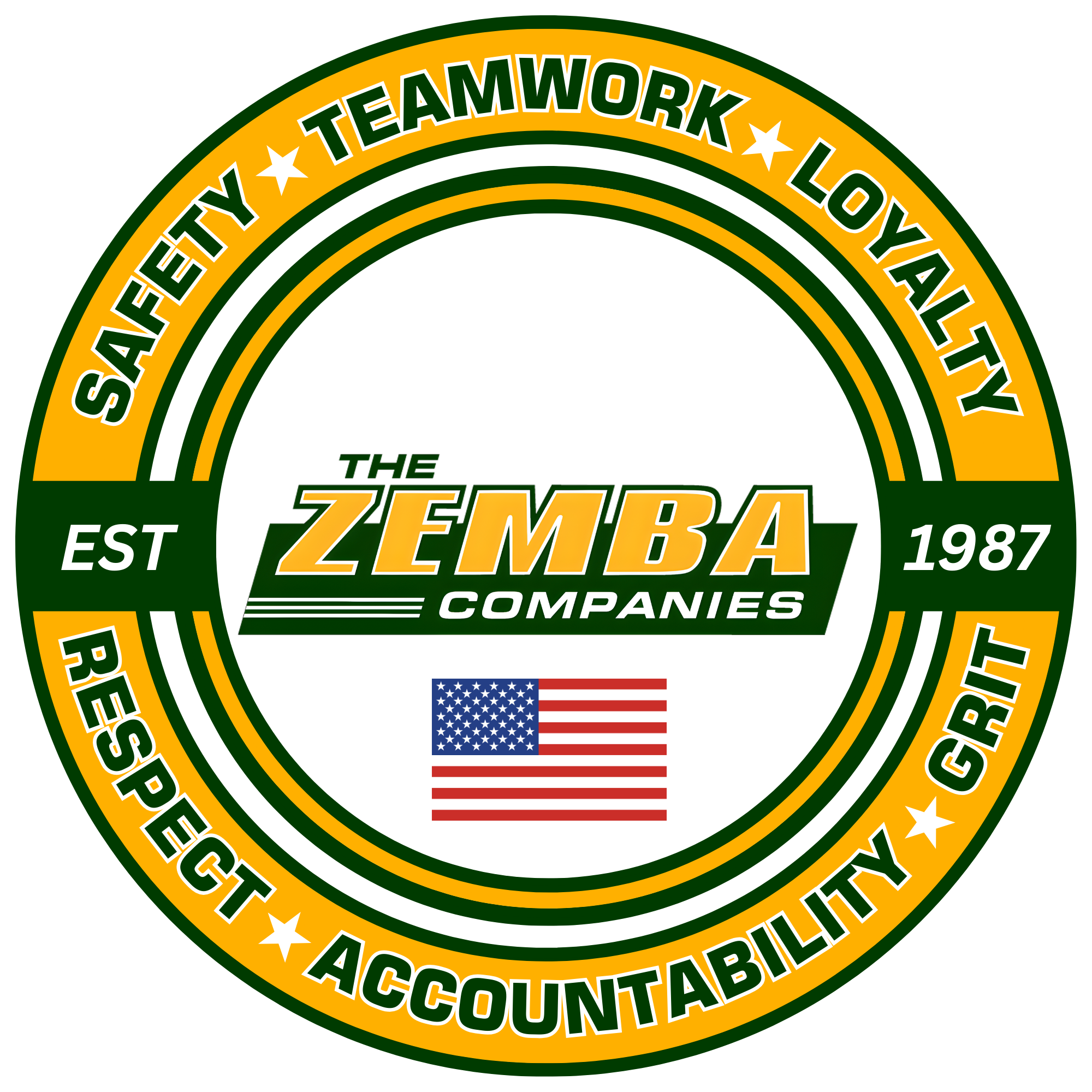 The Zemba Companies core values seal