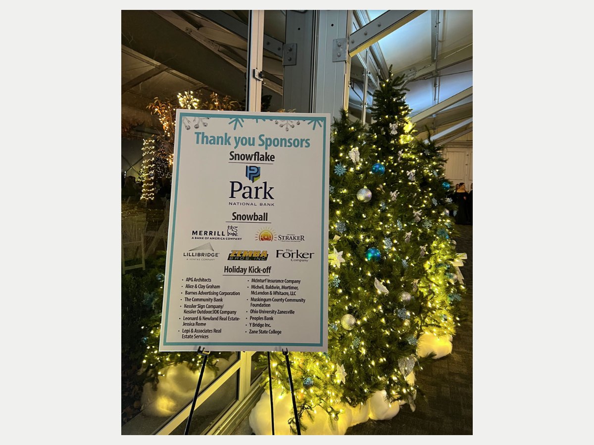 Holiday Kick-off sponsor board featuring Zemba Bros., Inc.